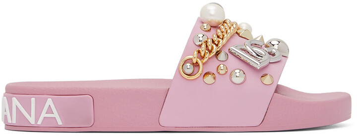 Dolce & Gabbana Pink Women's Sandals | ShopStyle