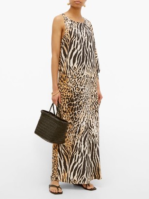Melissa Odabash Pamela Asymmetric Leopard-print Maxi Dress - Animal