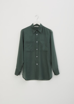 AURALEE Wool & Recycled Polyester Sheer Shirt