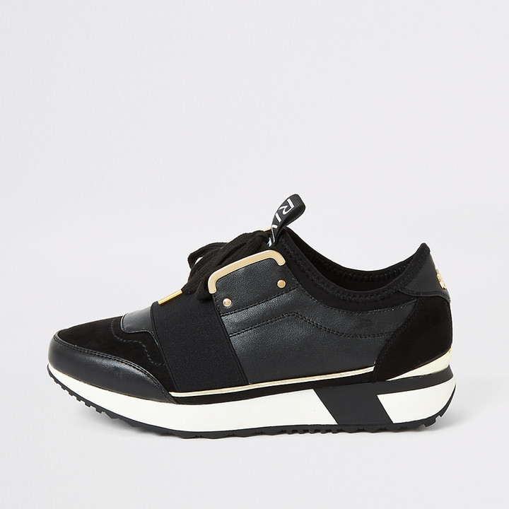 black and gold trainers womens