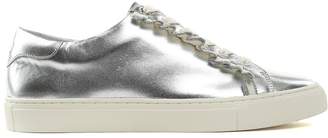Tory Burch Tory Sport Ruffle-trim Laminated-leather Sneakers
