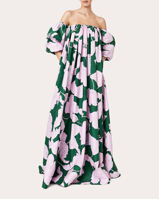 Rachel Gilbert Violet Printed Gown - ShopStyle Evening Dresses