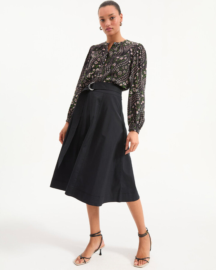 Facia A-Line Midi Skirt