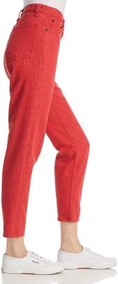 Rag & Bone Jean Ash Straight-Leg Jeans in Bull Red