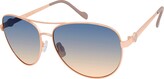 Thumbnail for your product : Jessica Simpson Women's J5596 Gldts Non-Polarized Iridium Aviator Sunglasses Gold Tortoise 60 mm
