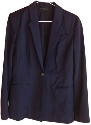 The Row Navy Wool Jacket for Women