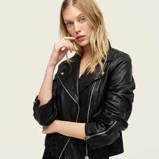 J.Crew Collection washed leather motorcycle jacket - ShopStyle