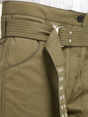 La Fetiche - David Wide-leg Utility Cotton Trousers - Khaki