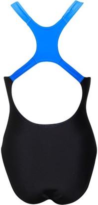 Speedo Womens Gala Logo Medalist One Piece Swimsuit Black/Blue