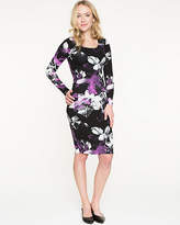 Thumbnail for your product : Le Château Floral Jersey Crew Neck Midi Dress