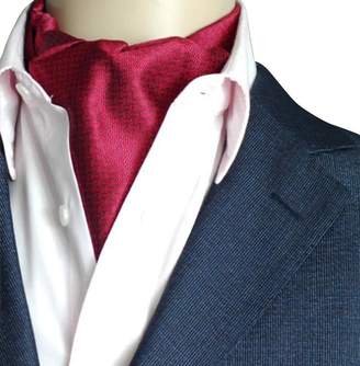 NiSeng Mens Classic Cravat Tie Ascot Paisley Jacquard Elegent Neckwear Neckties Black