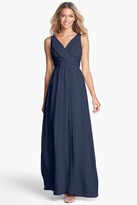 Thumbnail for your product : Donna Morgan Julie Twist-Waist Silk Chiffon Gown