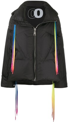 KHRISJOY Rainbow Drawstrings Puffer Jacket
