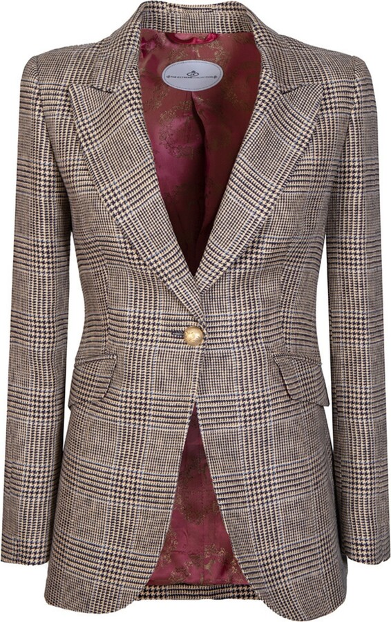 The Extreme Collection - Beige Prince Of Wales Blazer Dublin - ShopStyle