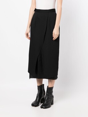 Sulvam High-Waisted Wool Skirt