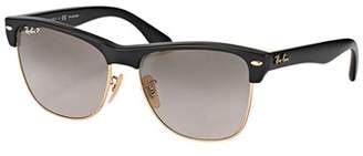 Ray-Ban Clubmaster Oversized Rb 4175 877/m3 Demi Gloss Black Square Sunglasses.