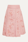 prada embellished pleated silkcrepe wrap skirt