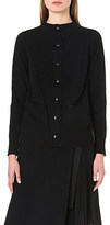 Thumbnail for your product : Sacai Contrast chiffon-back wool cardigan