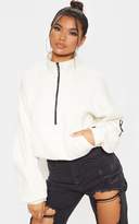 Thumbnail for your product : PrettyLittleThing Black Oversized Zip Front Sweater