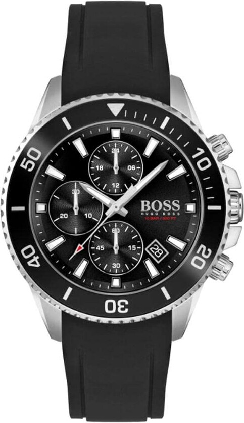 Buy BOSS Admiral Black Dial Nylon Chronograph Watch For Men
