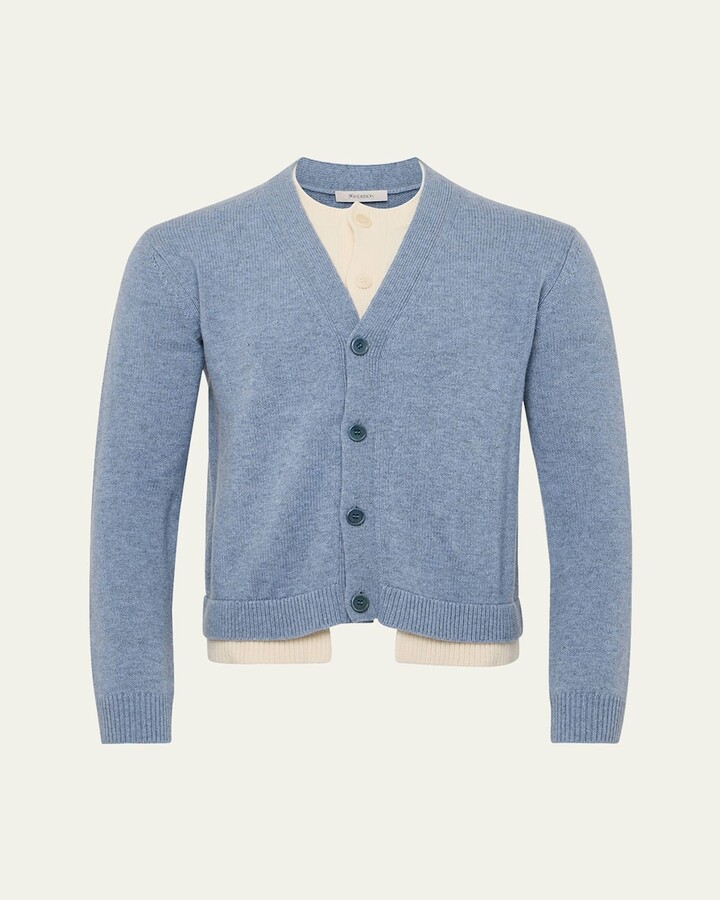 J.W.Anderson Men's Contrast Layered Cardigan