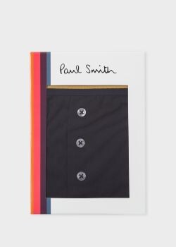 Paul Smith Men's Black Four-Button Boxer Briefs With 'Artist Stripe' Waistband