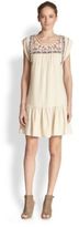 Thumbnail for your product : Rebecca Minkoff Frederic Silk & Cotton Drop Waist Dress