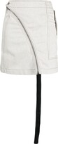 Zip-Detail Denim Mini Skirt 