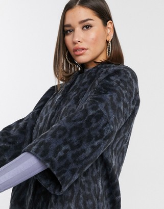 Helene Berman cocoon coat in faux fur