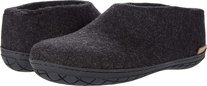 Glerups Wool Shoe Rubber Outsole Shoes Charcoal/Black Rubber : EU 35 (US Men's 4 - Women's 5) Medium