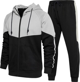 Kangyan Track Suits for Men 2PC Solid Fashion Standing Sweater Home Suit  Men's Sports Casual Collar Color Men Suits & Sets Men's Casual Tracksuit  Tracksuit Hoodies for Men - ShopStyle Activewear