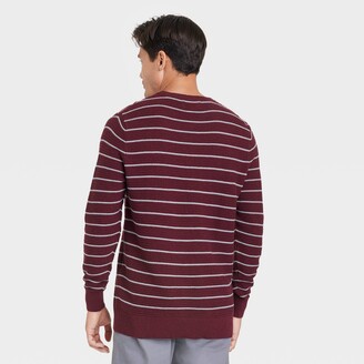 Men's Striped Crew Neck Pullover - Goodfellow & Co™ Pomegranate M -  ShopStyle Sweatshirts & Hoodies