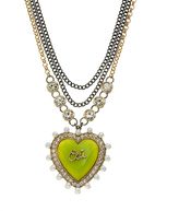 Thumbnail for your product : Juicy Couture heart "oui" multistrand necklace