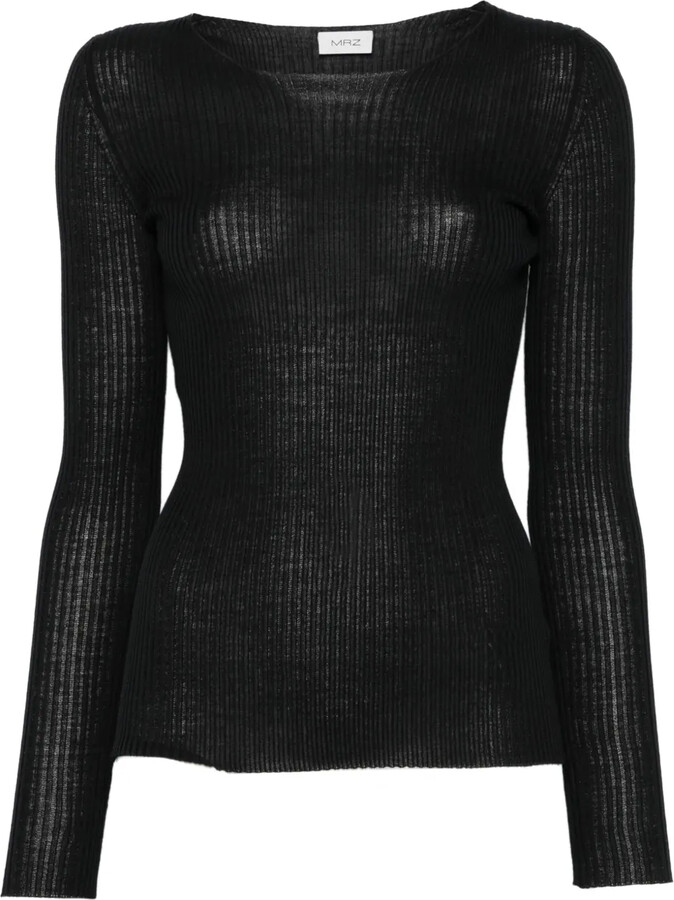 MRZ Ribbed Wool Long-Sleeve Top
