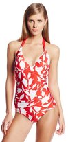 Thumbnail for your product : Jantzen Women's Pop Floral Surplice One-Piece Swimsuit
