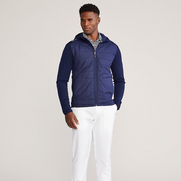 paneled stretch wool jacket