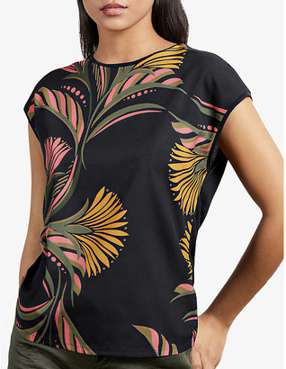 Ted Baker Pasley floral-print woven T-shirt