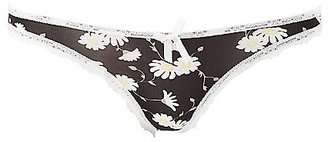 Charlotte Russe Daisy Printed Thong Panties