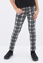 Thumbnail for your product : FOREVER 21 girls Girls Plaid Print Jeans (Kids)
