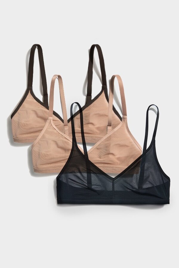 Negative Underwear Sieve NonWire Bra in Black and in Buff and in Buff