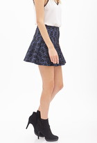 Thumbnail for your product : Forever 21 Fishnet Floral Fluted Skirt