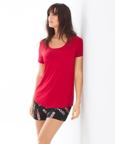Thumbnail for your product : Soma Intimates Short Sleeve Pajama Tee with Pocket Ruby