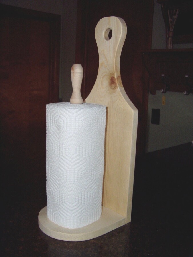 Etsy Wood Paper Towel Holder Solid Pine Unfinished