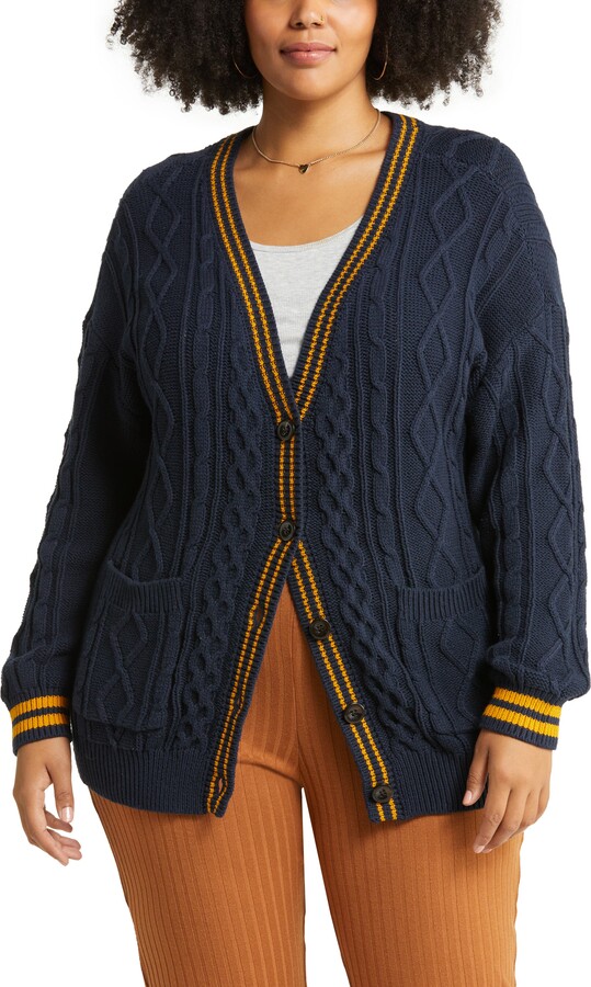 Oversized Navy Cardigan | Shop The Largest Collection | ShopStyle