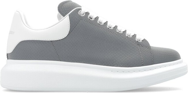 Alexander Mcqueen Larry White Reflective Leather Trainers | ModeSens