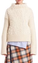 Thumbnail for your product : Cédric Charlier Furry Cable-Knit Turtleneck