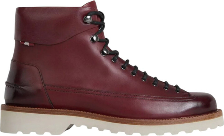 Bally Norkwel 6239798 Men's Heritage Red Calf Leather Ankle Boots
