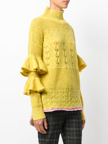 Thumbnail for your product : Circus Hotel ruffle sleeve jumper