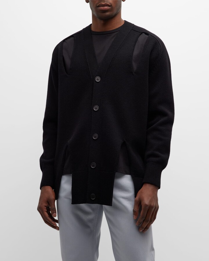 トップス ALEXANDRER McQUEEN / Blouson cardigan Alexander McQueen Distressed Skull Cardigan | Neutrals