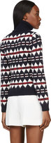 Thumbnail for your product : DSquared 1090 Dsquared2 Navy Patterned Wool Turtleneck